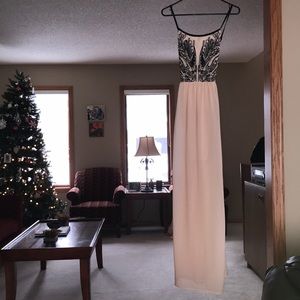 Mustard seed size L maci dress cross back blush